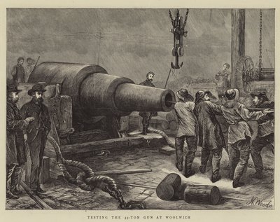 Testing the 35-Ton Gun at Woolwich by Henry Woods